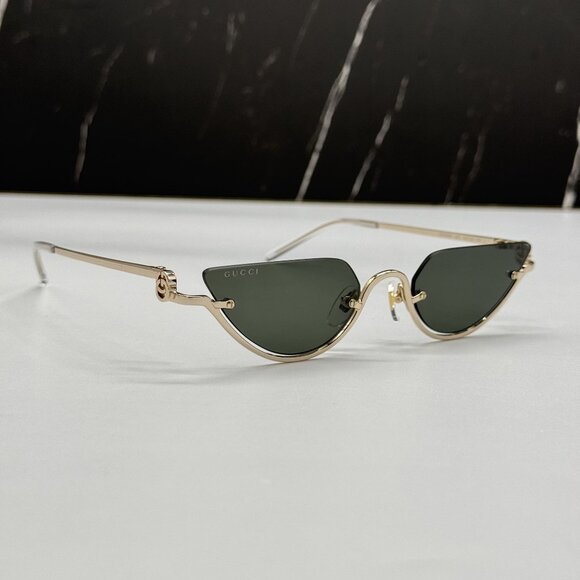 NEW GUCCI SUNGLASSES GOLD WOMEN CAT EYE EYEWEAR GUCCI GG1603S 001 main image 4